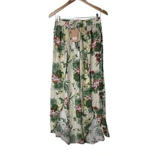 NWT Love The Label Palm Floral Cream Pants M