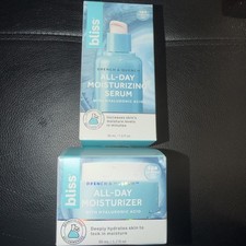 Bliss Drench  Quench All Day Moisturizing Serum Moisturizer Set DuoHyaluronic 