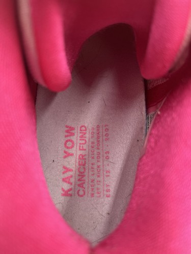 Nike Kevin Durant KD 14 Kay Yow 2021 Size 8.5 Pink Authentic Basketball Used - Afbeelding 9 van 10