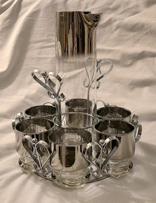 Vintage MCM Dorothy Thorpe Style Cocktail Bar Set 1950s-60s Excellent Condition 