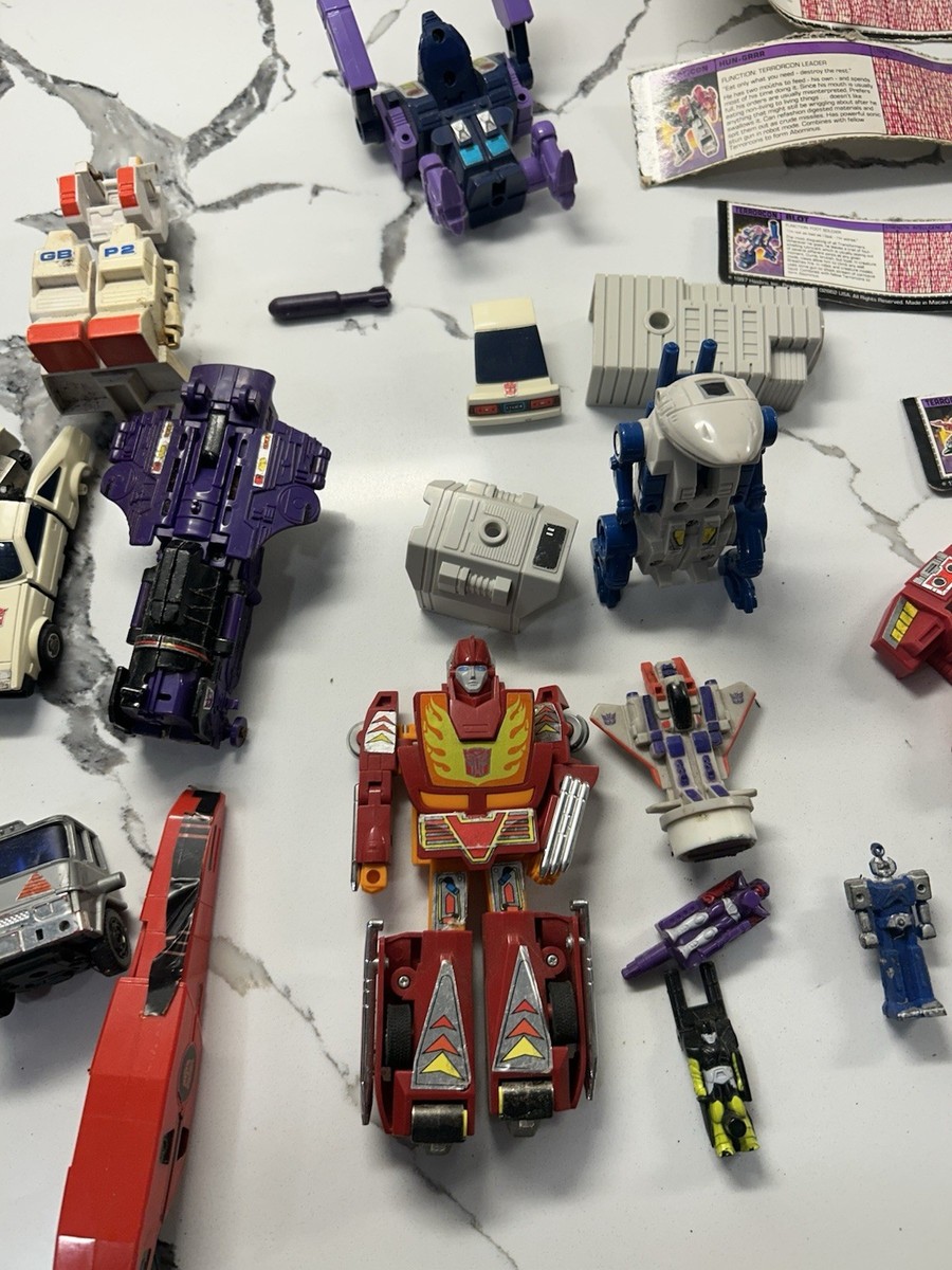 Vintage G1 Transformers Figure & Parts Lot Hasbro 1980s Autobots
