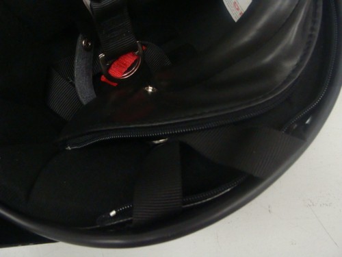 THH T-5 HALF HELMET BLACK *FLAMES* W/REMOVABLE EAR WARMERS (LARGE) DOT APPROVED - Picture 2 of 3