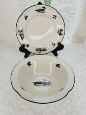 Johnson brothers 6" Bowl And Plate Set England, ducks Motif