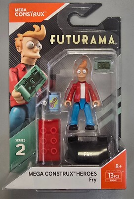 Mega Construx Heroes Series 2 FUTURAMA FRY Buildable 2.25'' Figure 13 Pcs FND71