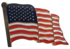 Pack of 12 USA United States of America Waving Flag Version I Hat Cap Lapel Pin 