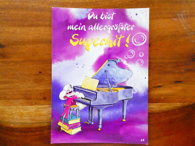 Diddl Postkarte Nr. 61 e - Du bist mein allergrößter Superhit - NEU siehe Fotos