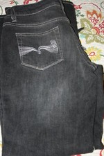 AMERICAN RAG WOMEN'S JEANS 34X31 DISTRESSED BLACK GUC JUNIORS RIPPED PANTS