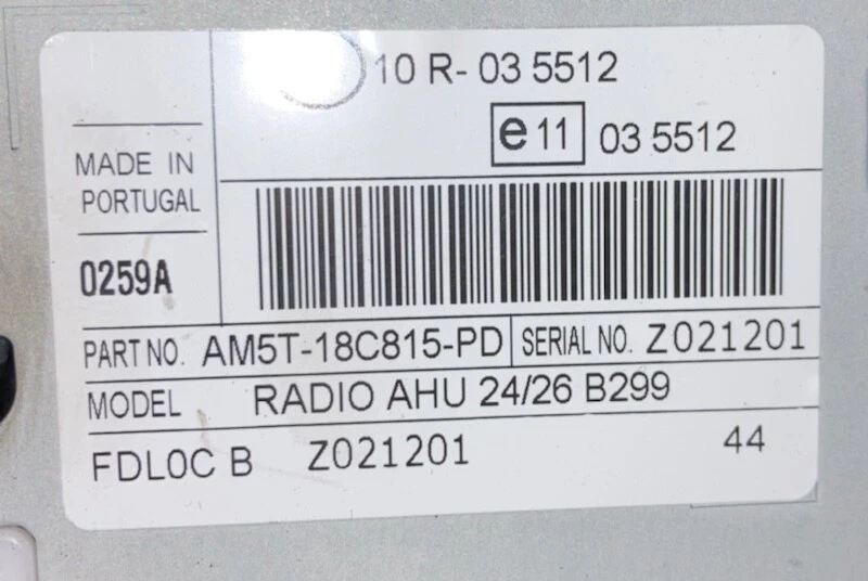 Radio 18C815 Farbe braunmet Ford Fiesta 1.0 JA8 Bj 2013 - Bild 3 von 3