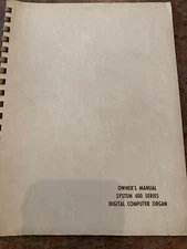 Allen Organ Company System 400 Series Digital Computer Organ Owners Manual