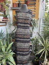 Norton Petite McNaughton Sz PS Maxi Long Dress Boho Hippie Sleeveless Round Neck