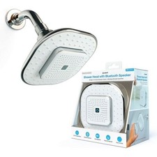 4.9  White Showerhead with Removable, Magnetic Bluetooth Speaker