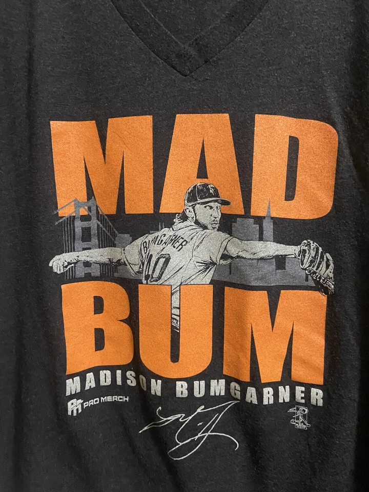 San Francisco Giants Pro Merch MLB Madison Bumgarner Women’s T-Shirt L Mad Bum - Image 2 of 4