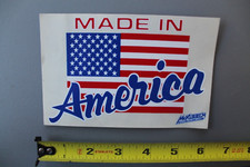 Made In America Clear USA Flag McKibben Rare 80's Original V69A Vintage STICKER