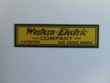Western Electric Decal  317 Wood wall telephone decal 1911-1915