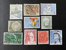 Lot de 10 timbres de Suisse années diverses - Briefmarken Z16