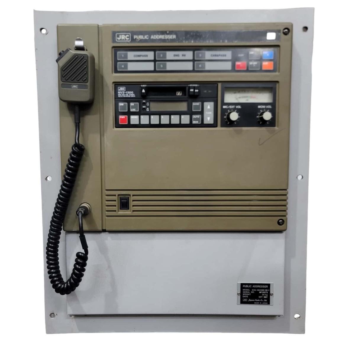 JRC NVA-1805MKIIB2 PUBLIC ADDRESS SYSTEM NVZ-1300 Ser.No. MP30073