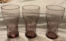 3 X Coca Cola Glas von Mc Donalds Edition ca. 2015 in Transparent Lila