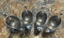 Set of 4 Vintage Vollrath Stainless Steel Gravy Boat/Creamer 2.75” Tall