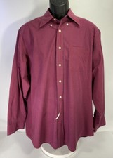 Brooks Brothers Pink  Blue Checked 100 Cotton "Sports Shirt" Long Sleeve Sz: L
