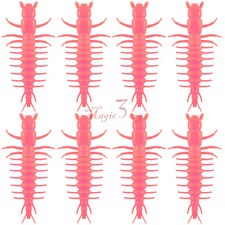 8 pack of 3" Hellgrammite Soft Plastic Lures Artificial Lure - 10 Colors Choose 