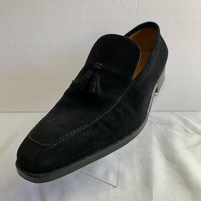 Sutor Mantellassi Loafers Black Leather Suede Tassel Apron  display picture 2