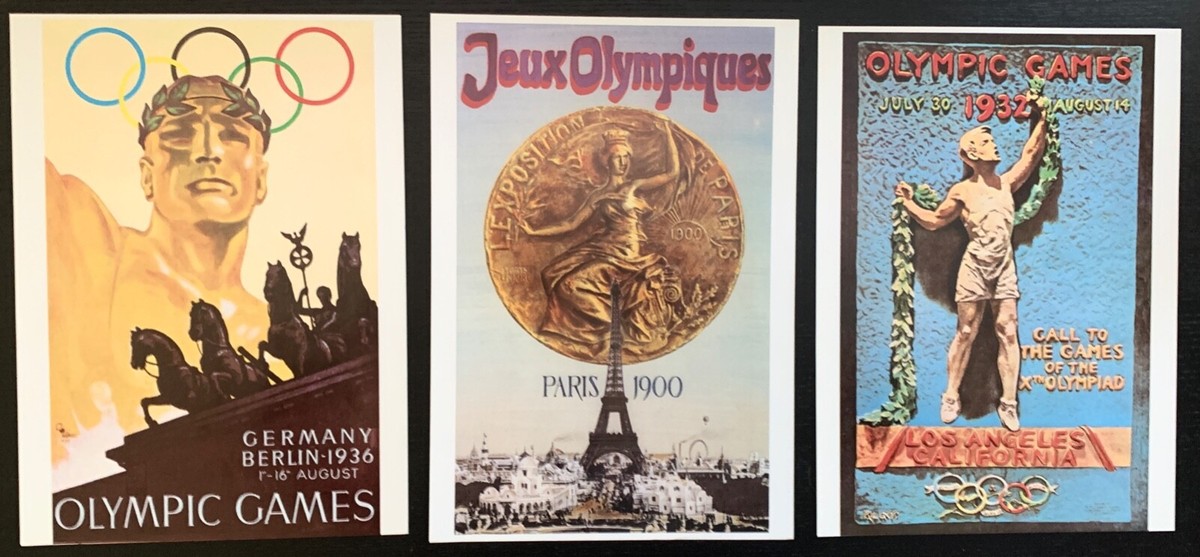 OLYMPIC POSTERS (17) - FROM 1896-1976 - 13 3/4