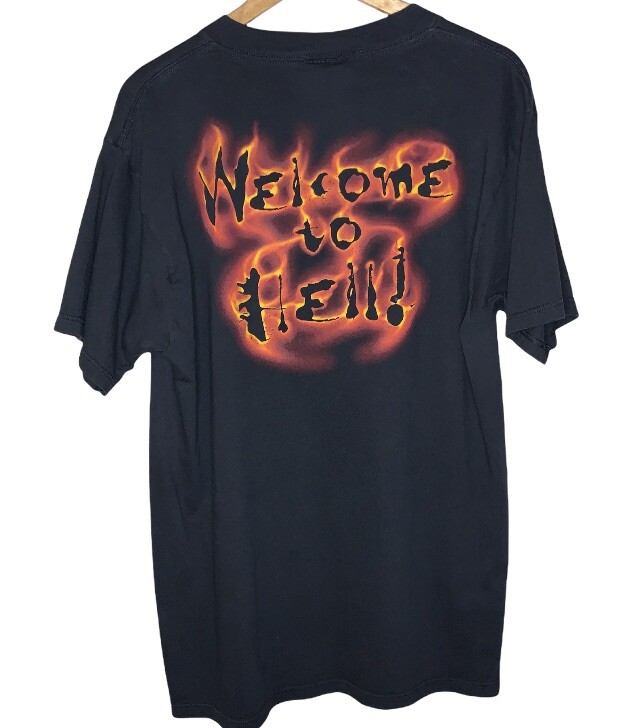 Vintage WWF Kane Shirt LARGE 22.5x31 Welcome To Hell | eBay