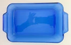 VTG Anchor Hocking 2 QT Cobalt Blue Casserole Ovenware Baking Dish 8×11.5x2 SALE