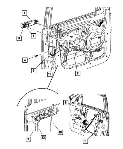 Manija de puerta exterior izquierda genuina Mopar 2005-2010 Jeep Grand Cherokee 5HW79SW1AJ Foto 4 de 4