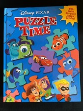 Disney Pixar Puzzle Time Book with 7 Stories 24 Piece Jigsaw Puzzles EUC