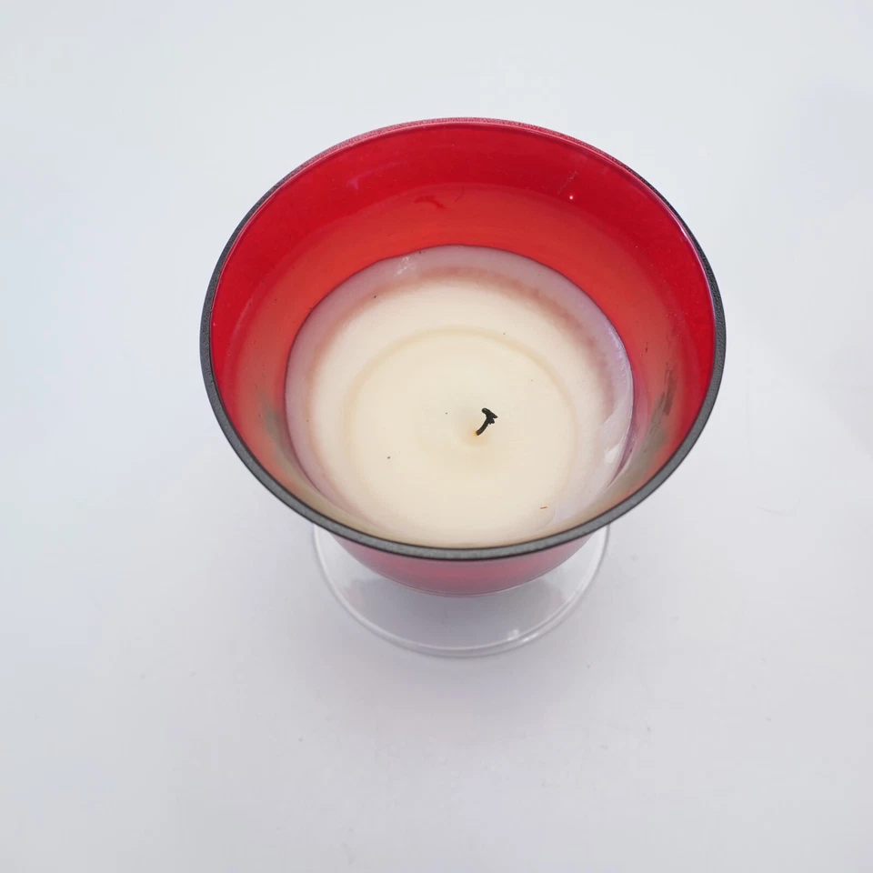 Vela perfumada Crabtree & Evelyn NOEL USADA en un vaso de vidrio difícil de encontrar 4" Foto 3 de 4