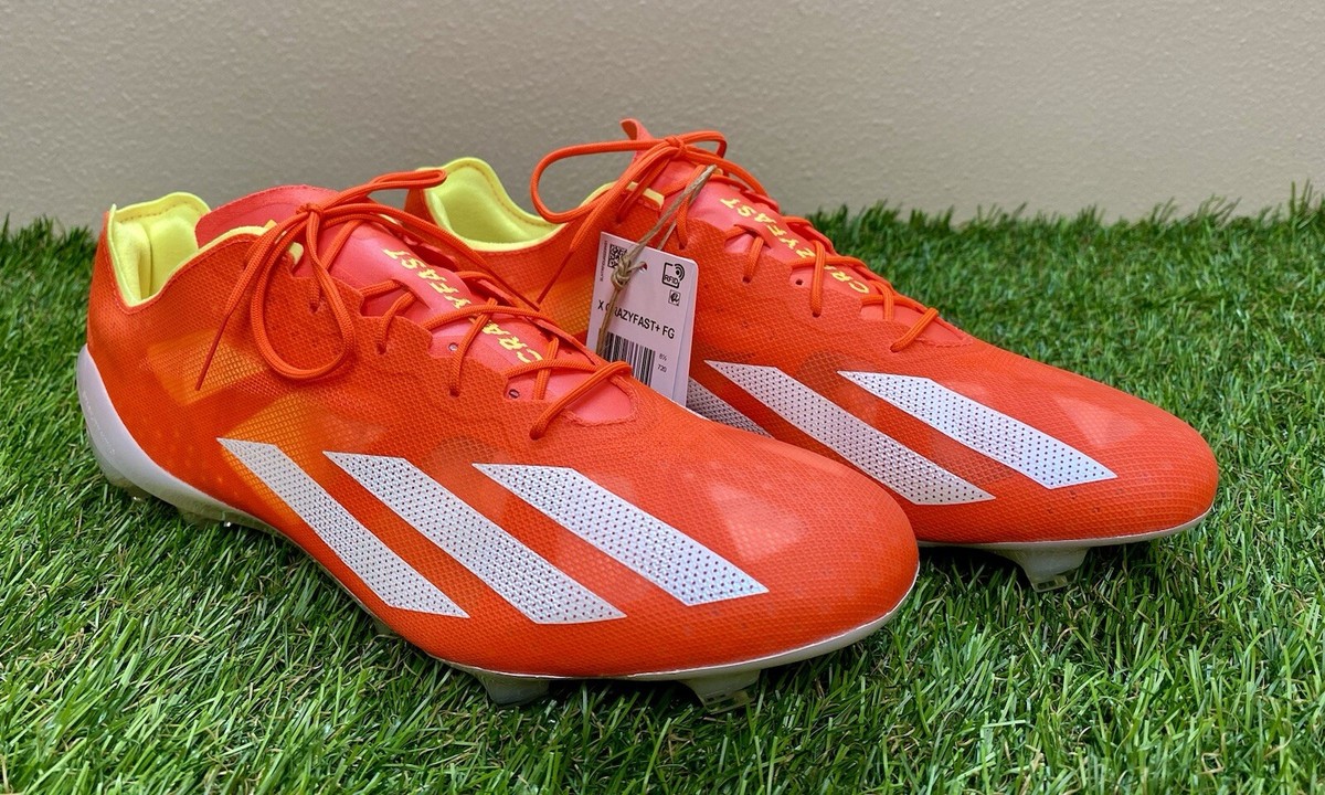 MSRP $300 Adidas X Crazyfast+ FG Red Energy Soccer Cleats  display picture 1