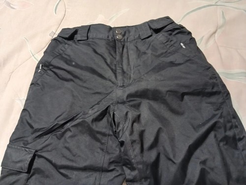 COLUMBIA Boys Youth Size M OMNI HEAT Black White Snow Pants Zipper Snaps Pocket - Picture 3 of 14