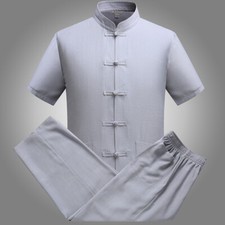 new Traditional Chinese Tang Suit T-shirt Shirt Outfit Kung Fu Wingchun Uniform