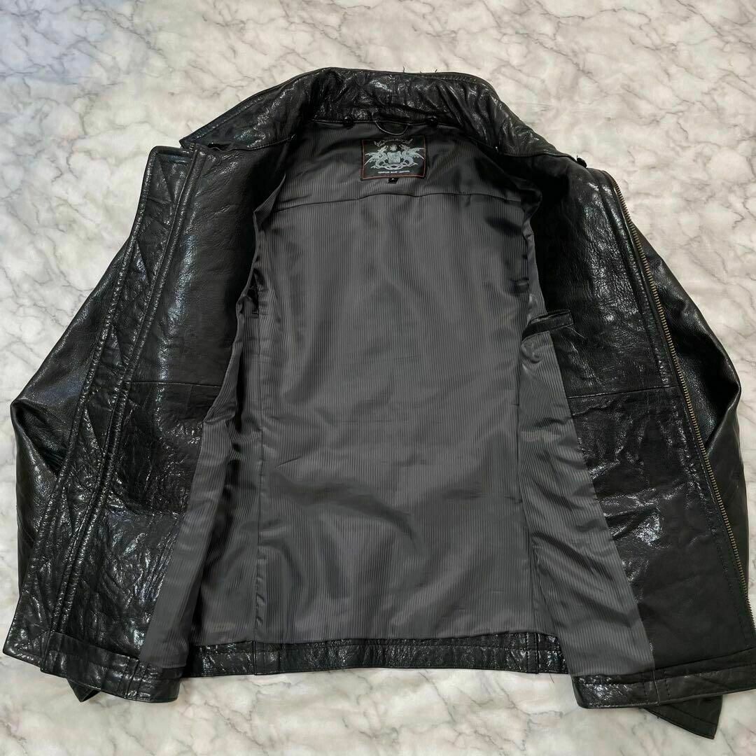00s archive TORNADO MART leather jacket goatskin black W49cm 00s archive TORNADO MART leather jacket goatskin black W49cm