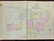 1898 SOUTH BROCKTON MASS INDEX PAGE EASTON TO WHITMAN  A.H. MUELLER ATLAS MAP