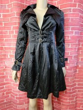 Minuet Hot Topic Gothic Style Size S Black Polyamide Belted Womens Jacket #w5