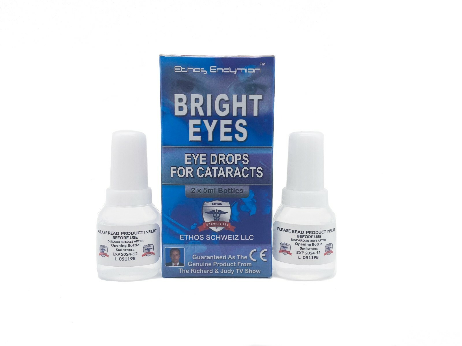 Ethos Bright Eyes Eye Drops for Cataracts to Improve Aging Eyes 3 Boxes