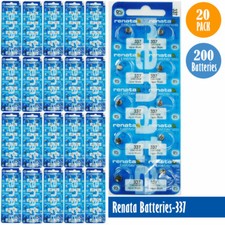 RENATA 337 Swiss Made SR416SW Watch Batteries, 0 MERCURY Pack of 10 Batteries