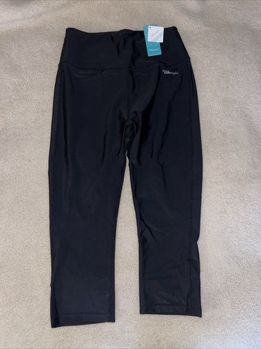 New Ubestyle Activewear Leggings Women XL Black Mid Rise Skinny SPF50+