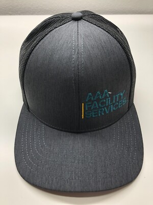 AAA Facility Services OC Outdoor Cap Trucker Hat Gray Mens OSFM Snapback