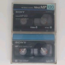 Sony Metal MP Video 8 NTSC 120 P6- 120 MP Tape Lot of 2 Made In Japan Camcorder