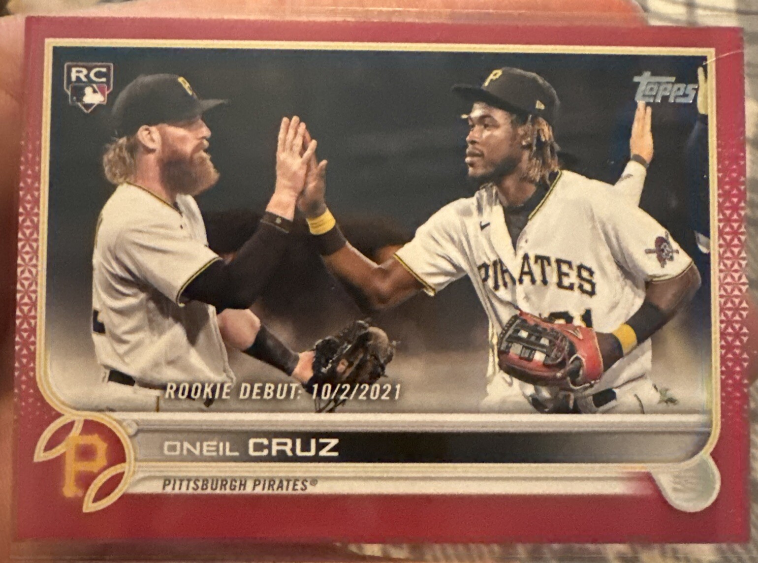 2022 Topps Update- Rookie Debut Mother's Day Hot Pink #US113 Oneil Cruz /50 (RC)