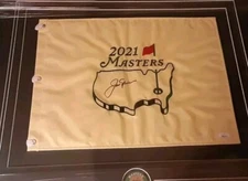 Jack Nicklaus Signed 2021 Masters  Flag With New Custom Framing JSA Letter 