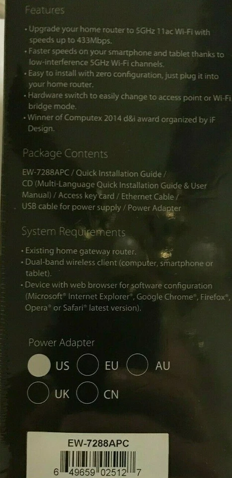 Edimax 11ac Wi-Fi Add on station - Image 3 of 3