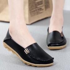 Women Flats Shoes Slip On Genuine Leather Loafers Moccasins Loafers Flats