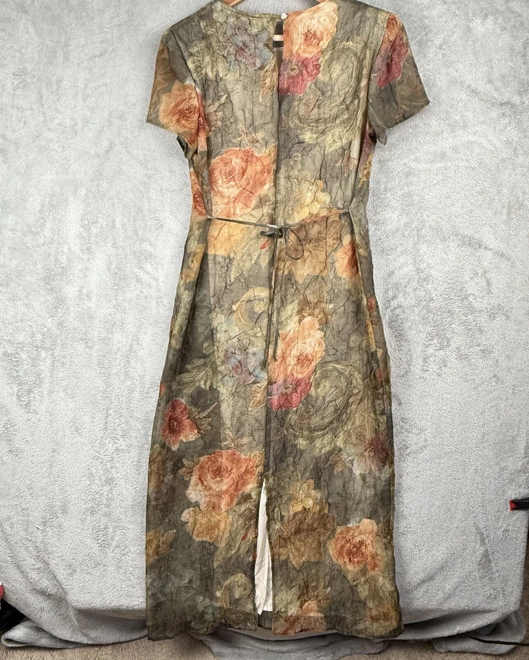 Vestido Floral Vintage Christy Lyn Multicolor Para Mujer 10 Romántico Acuarela Transparente Foto 2 de 4