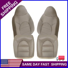 Fits 1999 2000 Ford F250 F350 Super Duty Lariat XLT Leather Front Seat Cover Tan