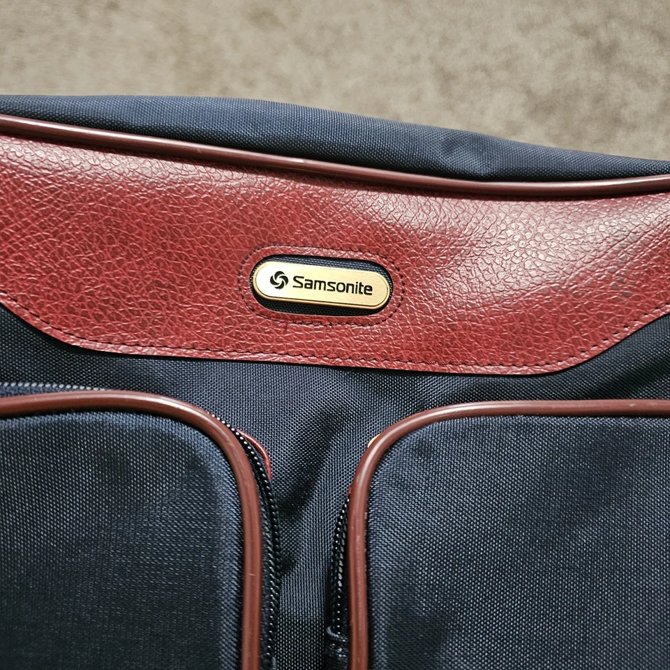 Bolsa lateral Samsonite edição especial carteiro azul vermelha - Imagem 2 de 4