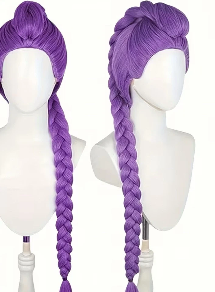 Pelucas de cosplay Rumi Girl Group cabello trenzado cola de caballo rectas para mujer Foto 2 de 4
